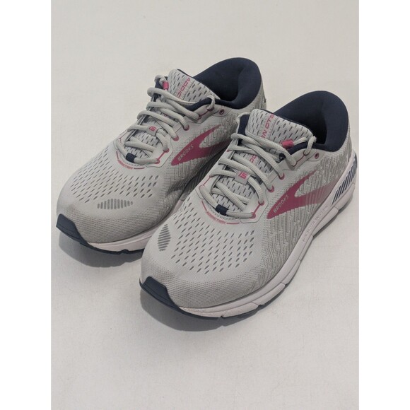 Brooks Addiction 15 Mens 11 2E Extra Wide Gray Pink Running Shoes main image 9